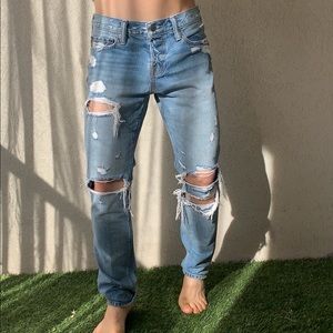 A&F Distressed skinny jeans